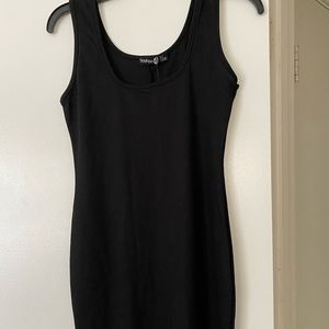 Boohoo Black Midi tank dress size 6 Brand New!